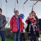 Environmental activists with Extinction Rebellion stage a fake hanging in protest outside this year’s UN climate talks.